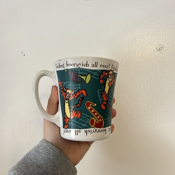 Disney Winnie the Pooh Tigger Coffee Mug Cup Feeling Hoorayish All Over! - Picture 3 of 8